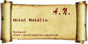 Antal Natália névjegykártya
