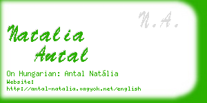 natalia antal business card